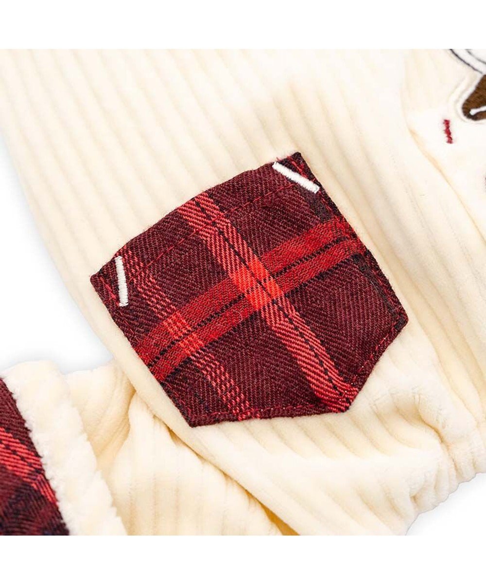 PET PARADISE ディズニー ミッキーマウス チェック オーバーオール  小型犬 