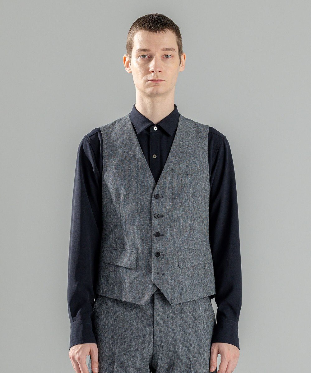 JOSEPH HOMME 新柄【洗える/ストレッチ/シワになりにくい/セットアップ対応可】クールドッツストレッチ ジレ 