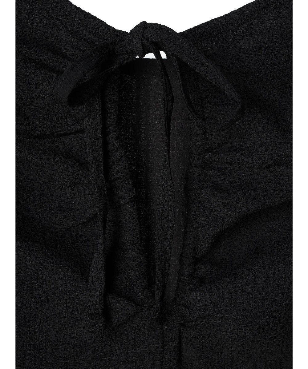 earth music&ecology 膨れジャガードパフ袖ワンピース 