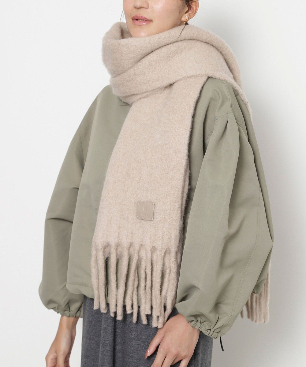 MOONBAT 【WEB限定】FURLA ウール混シャギー無地マフラー/幅40cm 