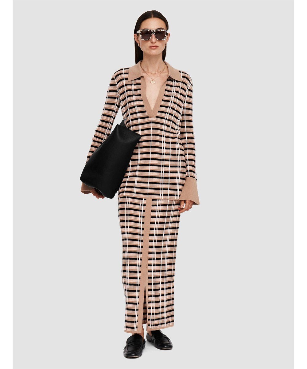 JOSEPH 【洗える】ニットアニメーション　ポロカラーニット 