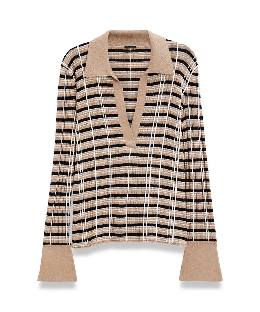 JOSEPH 【洗える】ニットアニメーション　ポロカラーニット 