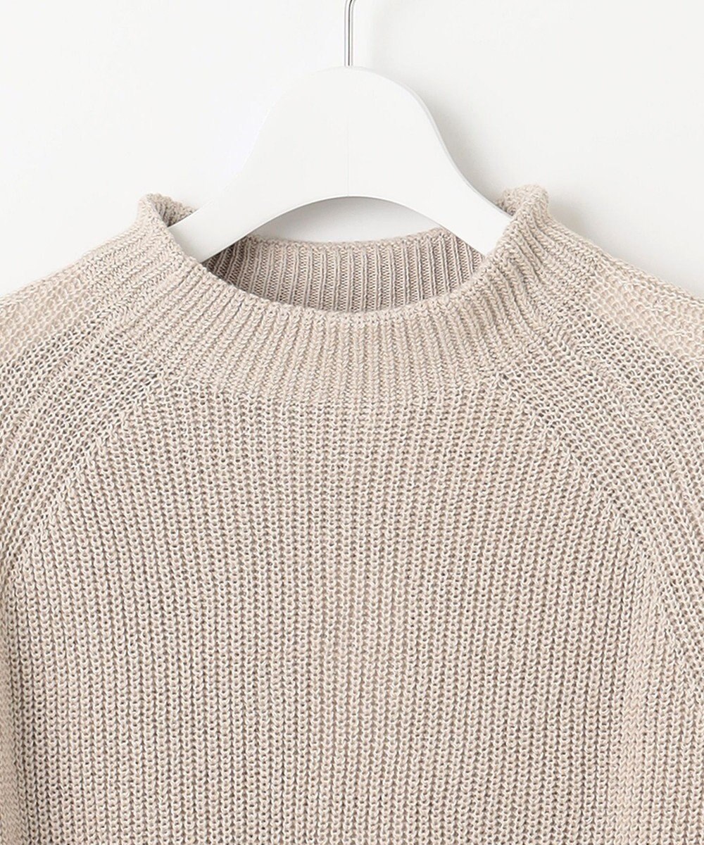 自由区 【洗える】コットンウールミドルゲージプルオーバー ニット 