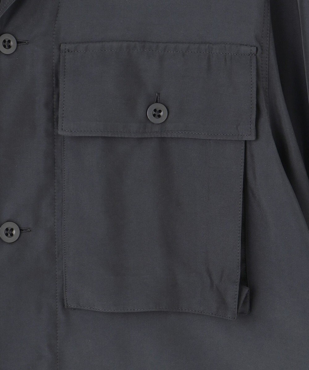 NAVE 【ReNAVE・セットアップ可/洗える/UVケア/接触冷感】フィブリルシャンブレー オープンカラーシャツ 