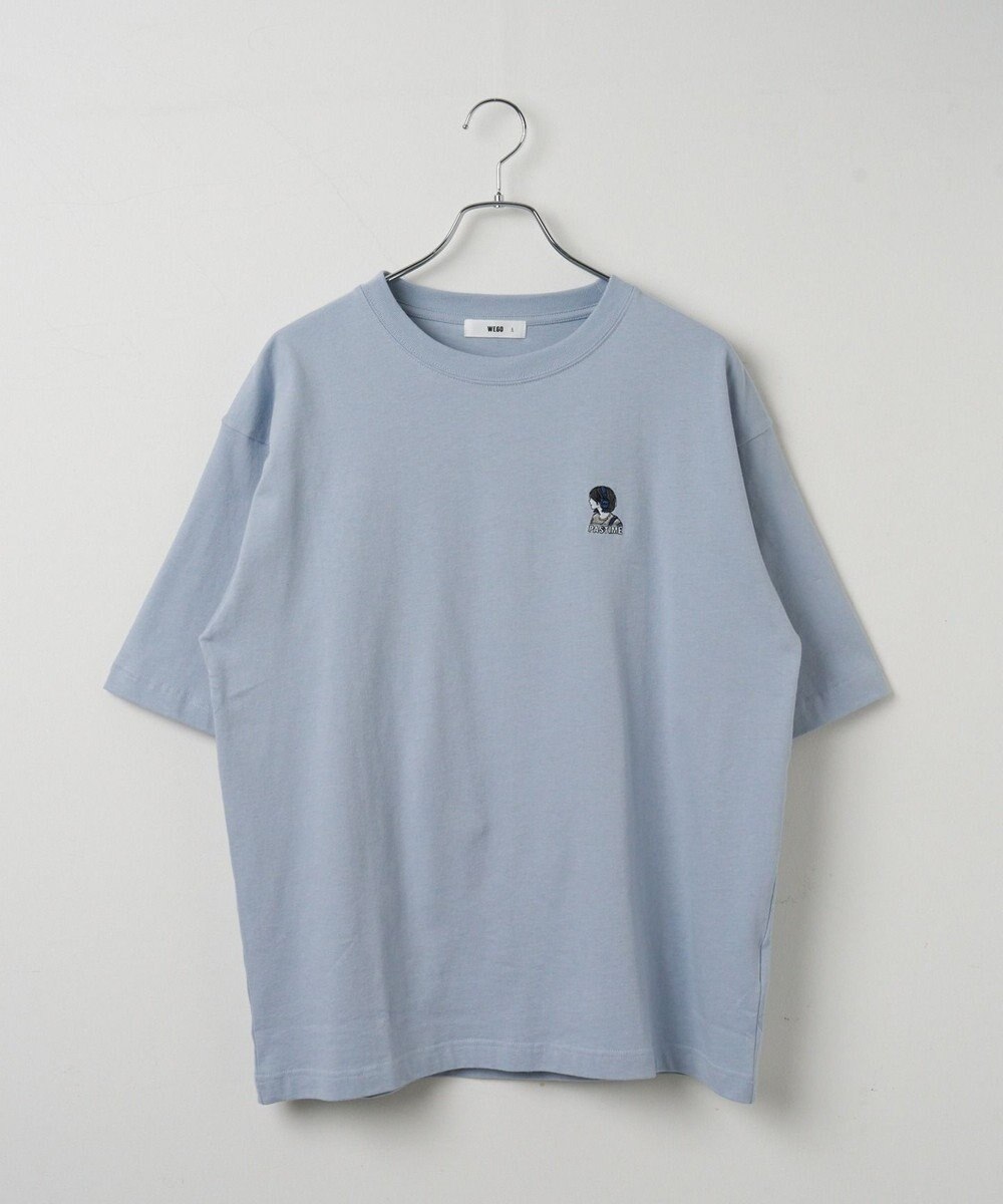 WEGO 【ユニセックス着用ITEM/綿100%/SMLサイズ展開】リラックスフィットワンポイントT（S） 