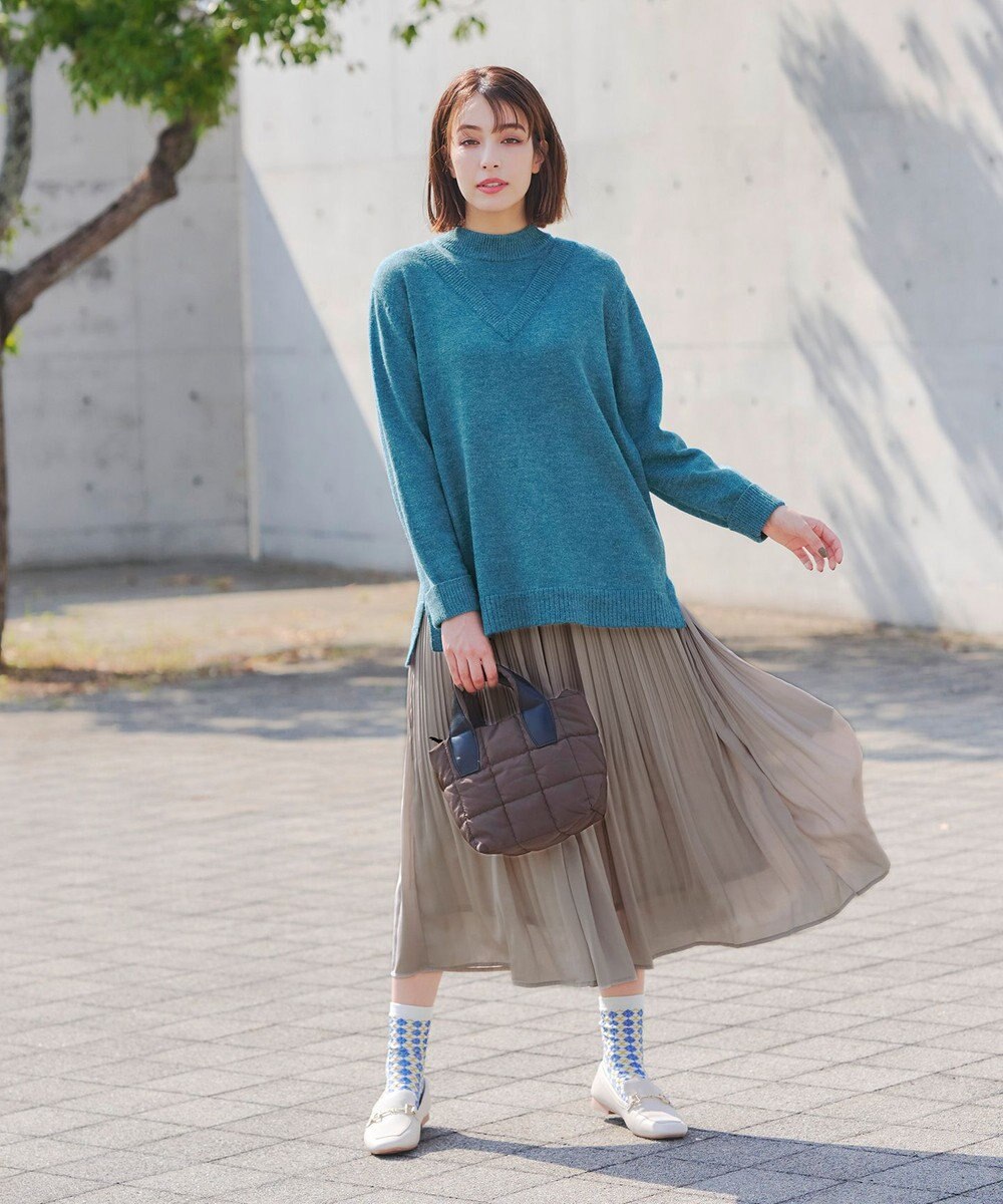 Tiaclasse ジャガード編みソックス（幾何学柄） 