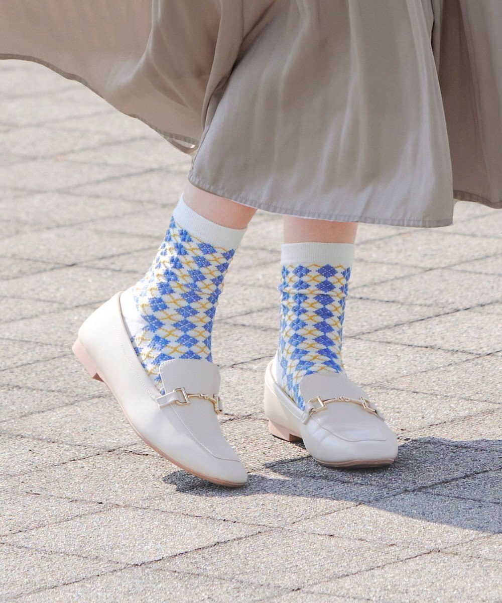 Tiaclasse ジャガード編みソックス（幾何学柄） 