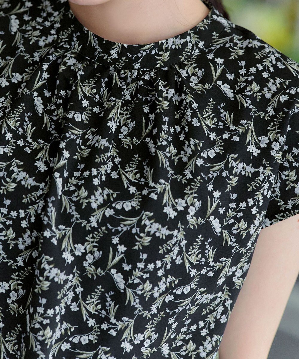 Tiaclasse 【新色追加】花柄フレンチスリーブワンピース 