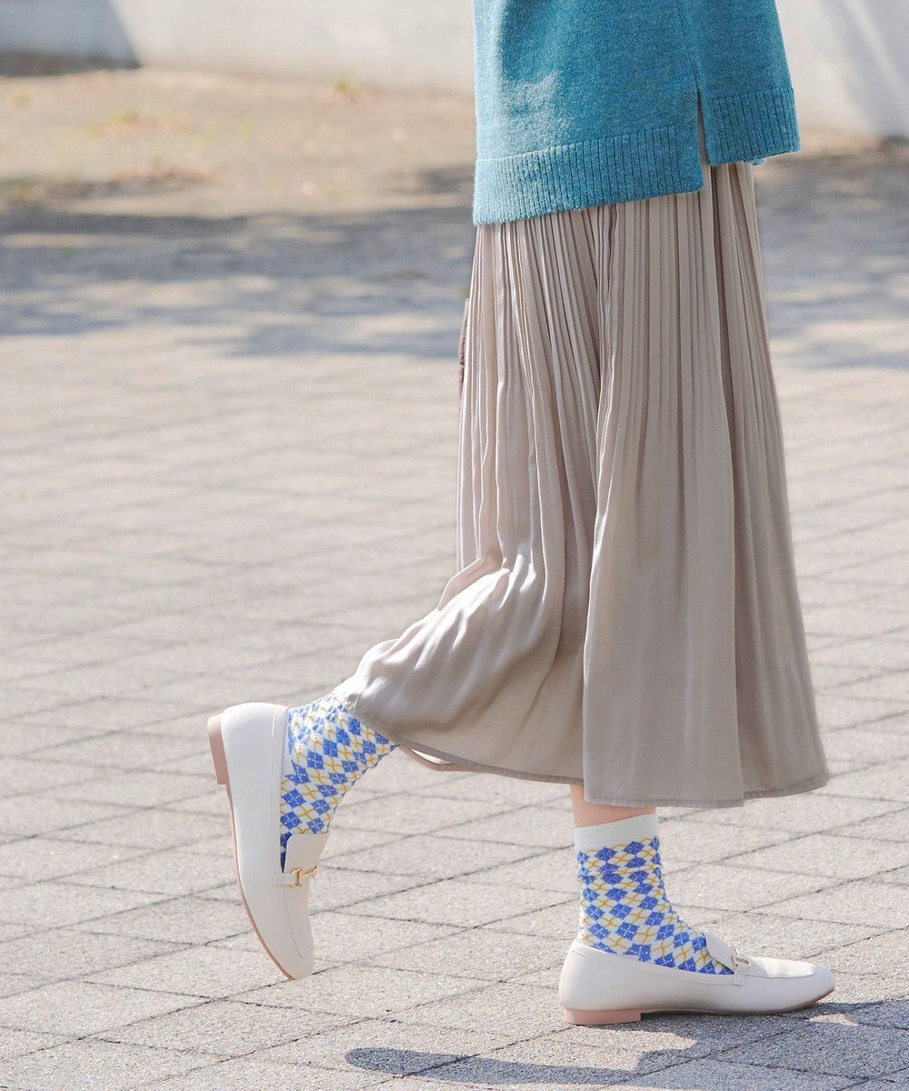 Tiaclasse ジャガード編みソックス（幾何学柄） 