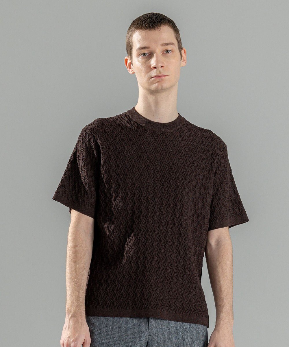 JOSEPH HOMME 【洗える】ドライコットンリンクス　半袖クルーネックニット 