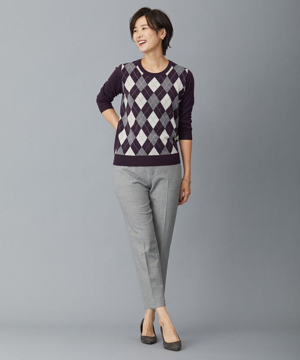 J.PRESS LADIES 【洗える】アーガイルツイン ニット 