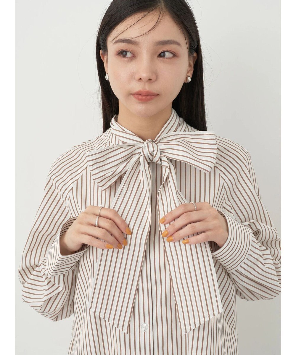 earth music&ecology ボウタイシャツワンピース 