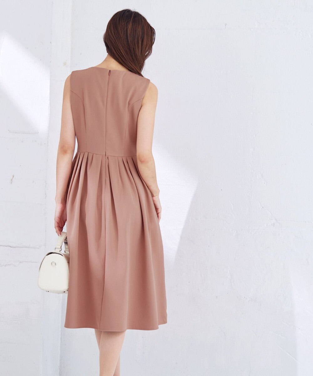 Tiaclasse 【洗える】タックフレアワンピース 