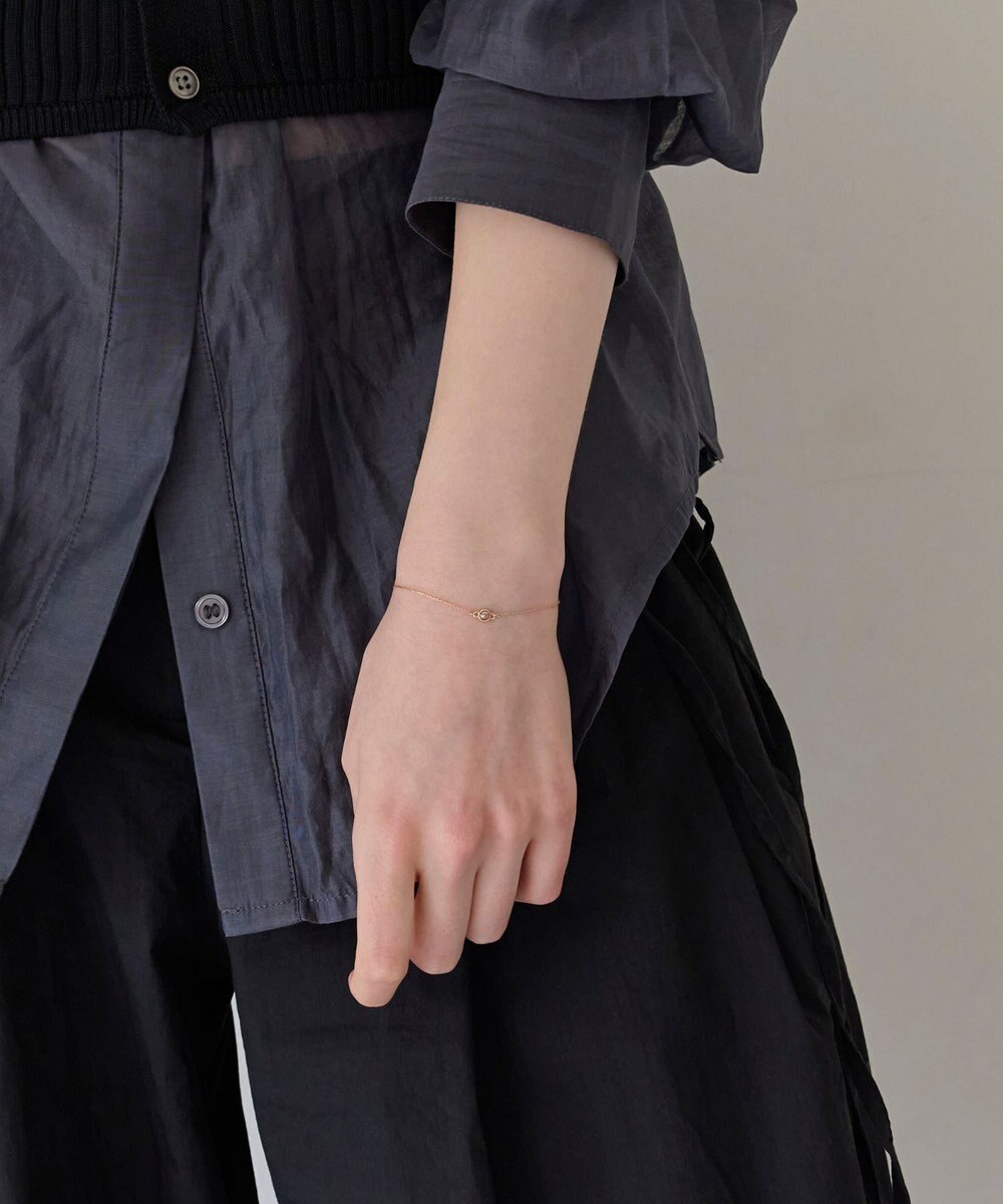 Phoebe 【金属アレルギー対応】プチベゼルストーンブレスレット　シャンパンゴールド 