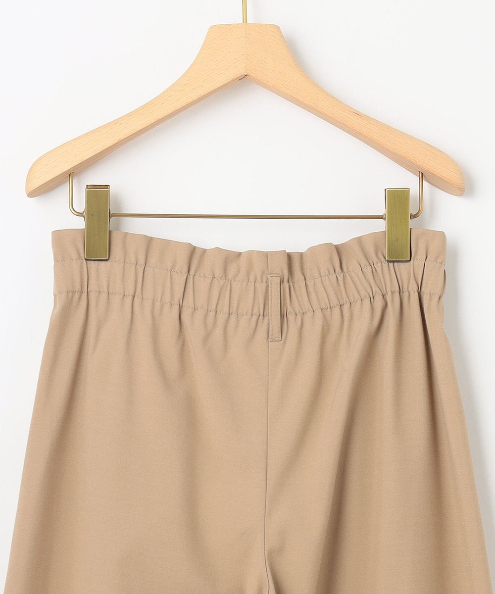 組曲 【ベルト付】リネン混オックスストレッチ キュロットパンツ 
