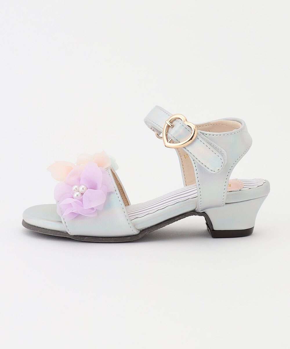 ANY KIDS フラワー ヒール サンダル 