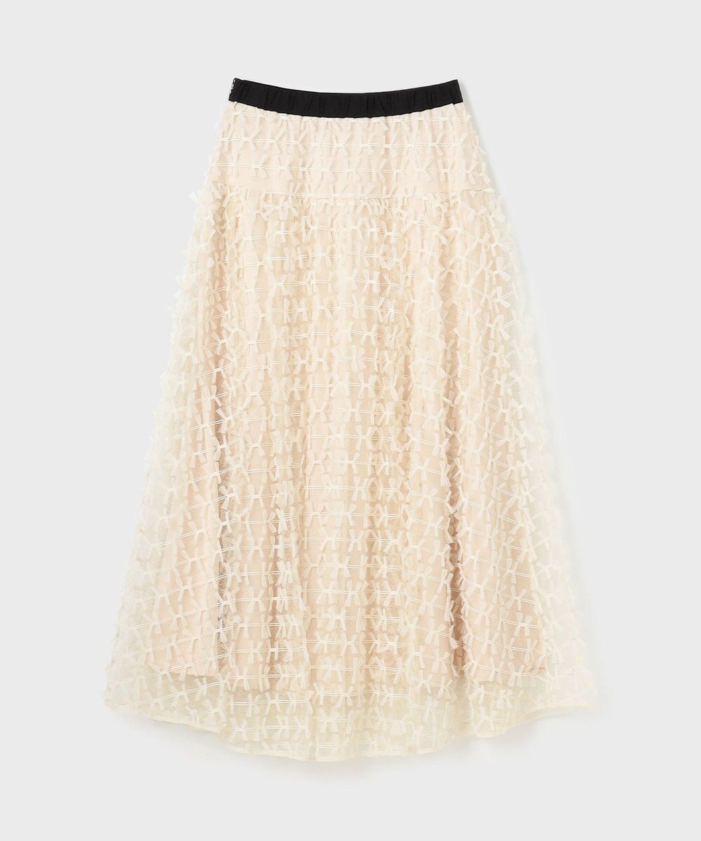 GRACE CONTINENTAL チュールリボン刺繍スカート 