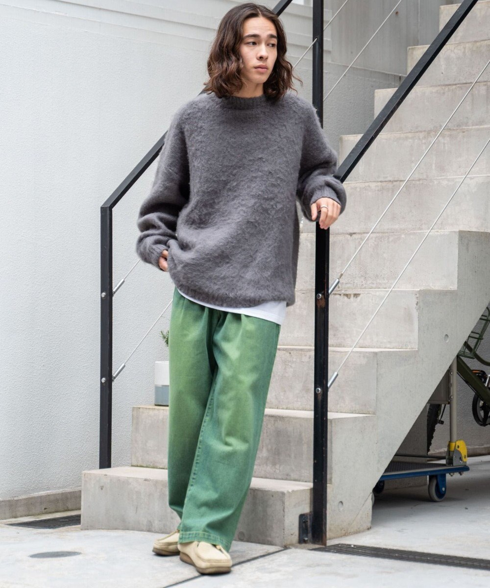 WEGO スケーターズ　タックワイドデニムパンツ 