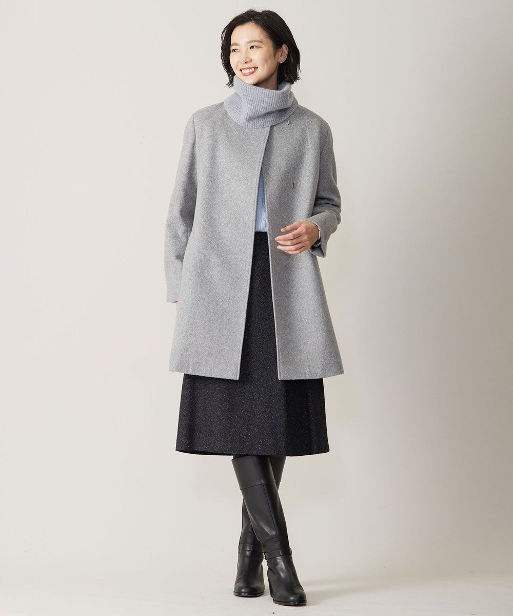 J.PRESS LADIES 【洗える】WOOL BLEND AIR ケーブル ニット 