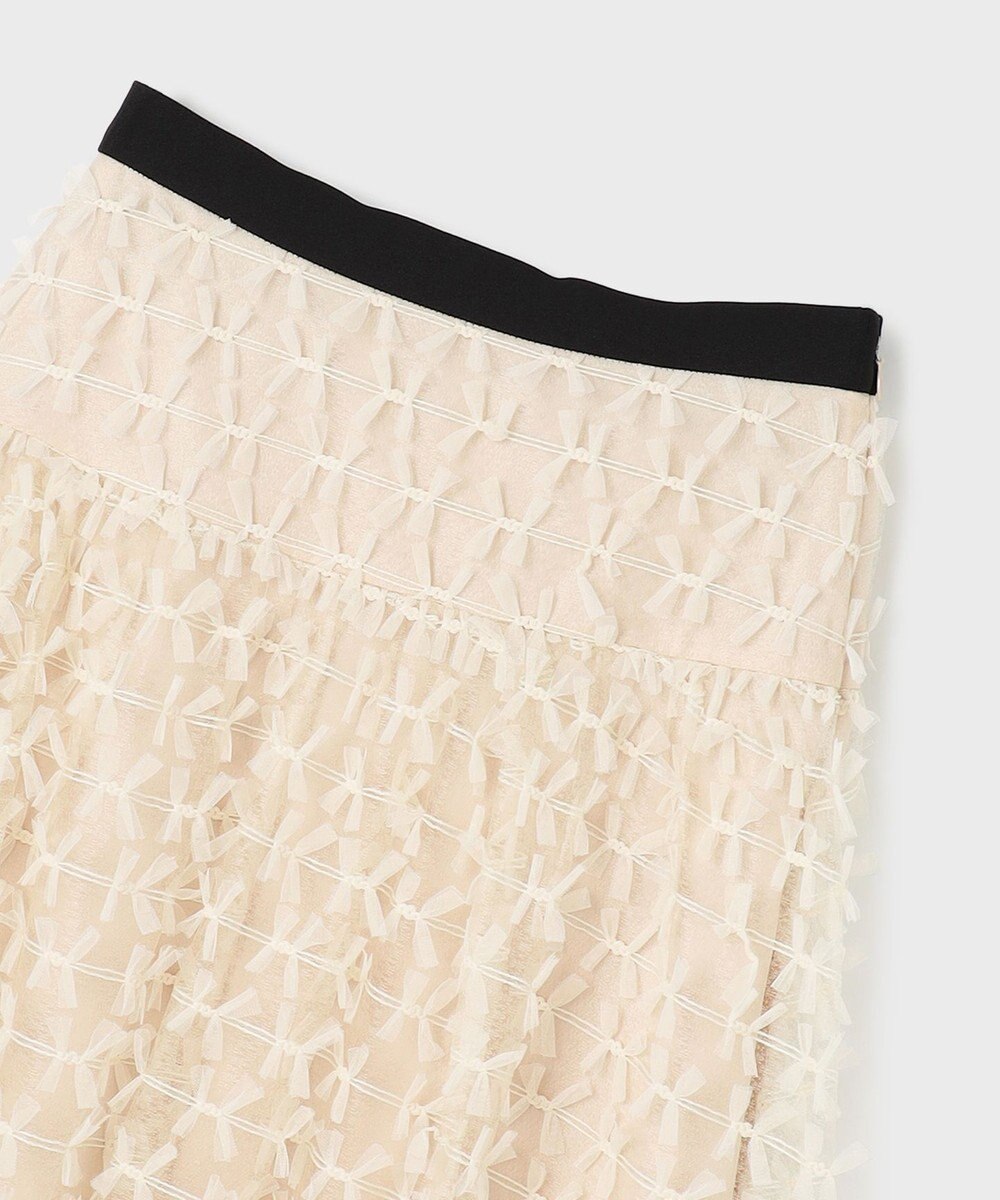 GRACE CONTINENTAL チュールリボン刺繍スカート 