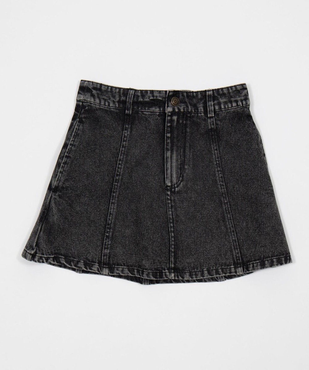 WEGO デニムフレアミニスカート 