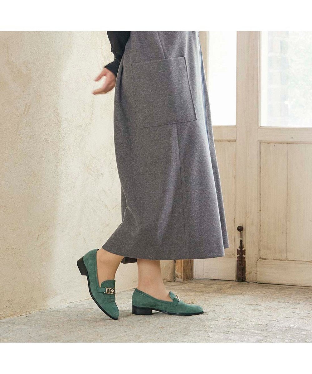 MODE ET JACOMO <carino>ゴールドチェーンローファー 