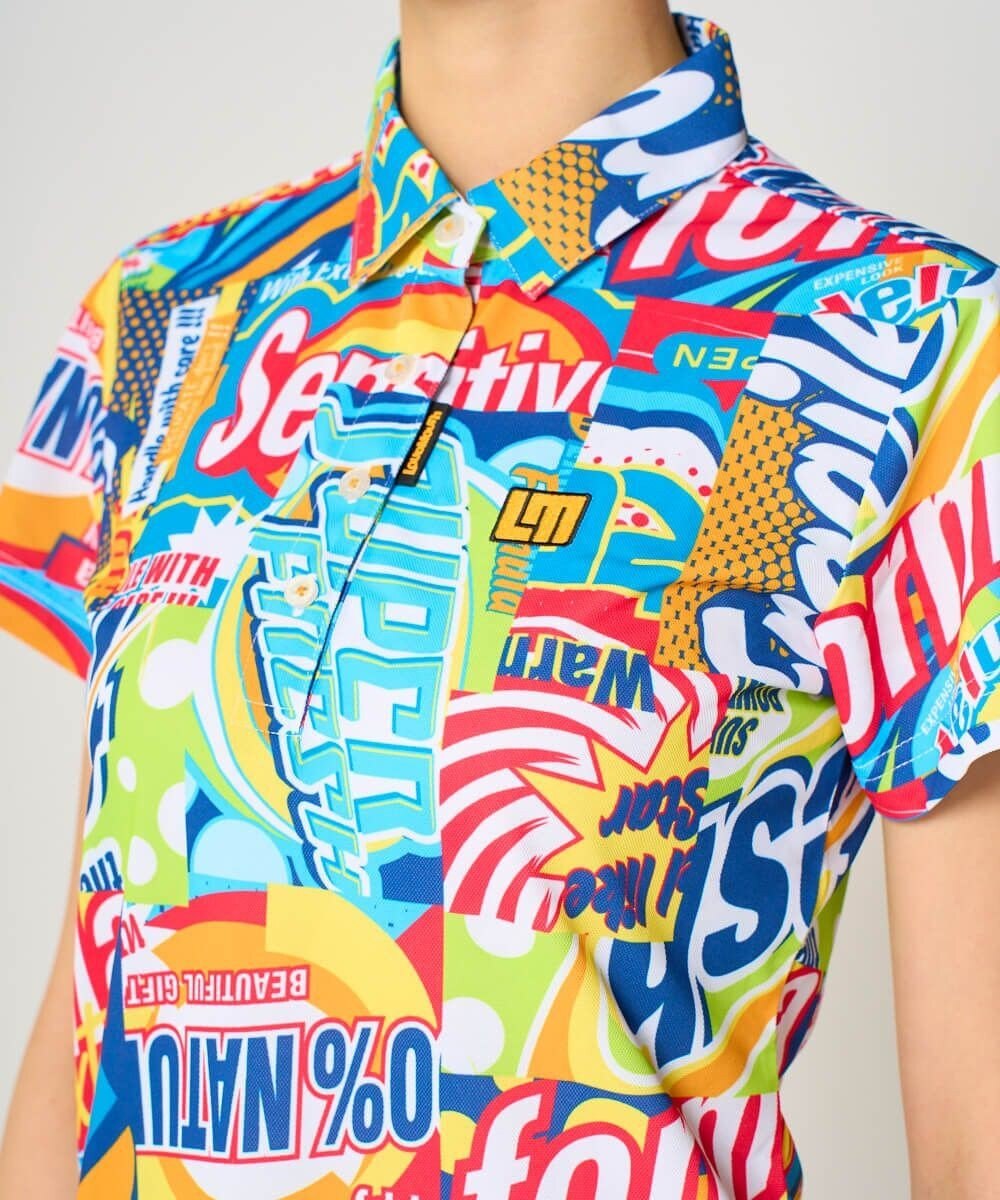 FILA GOLF／marie claire 【Loudmouth】柄ポロシャツ 