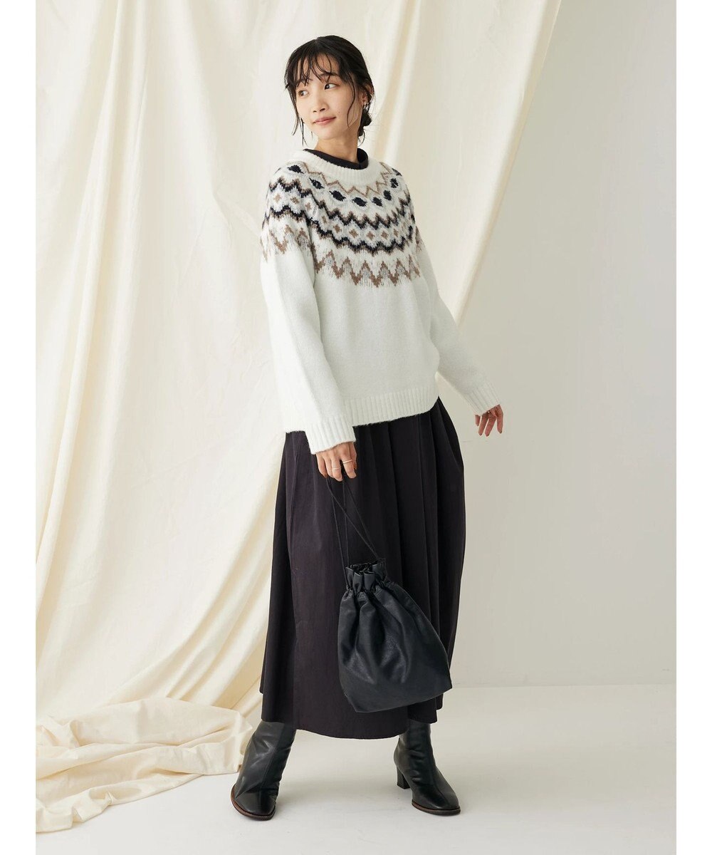 CRAFT STANDARD BOUTIQUE 求心柄ニットプルオーバー 