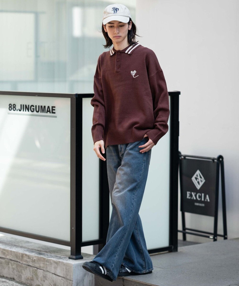 WEGO ラインポロニットプルオーバー 