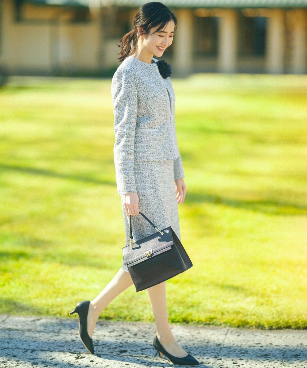 23区 L 【セットアップ対応】シャインツイードストレッチ スカート 