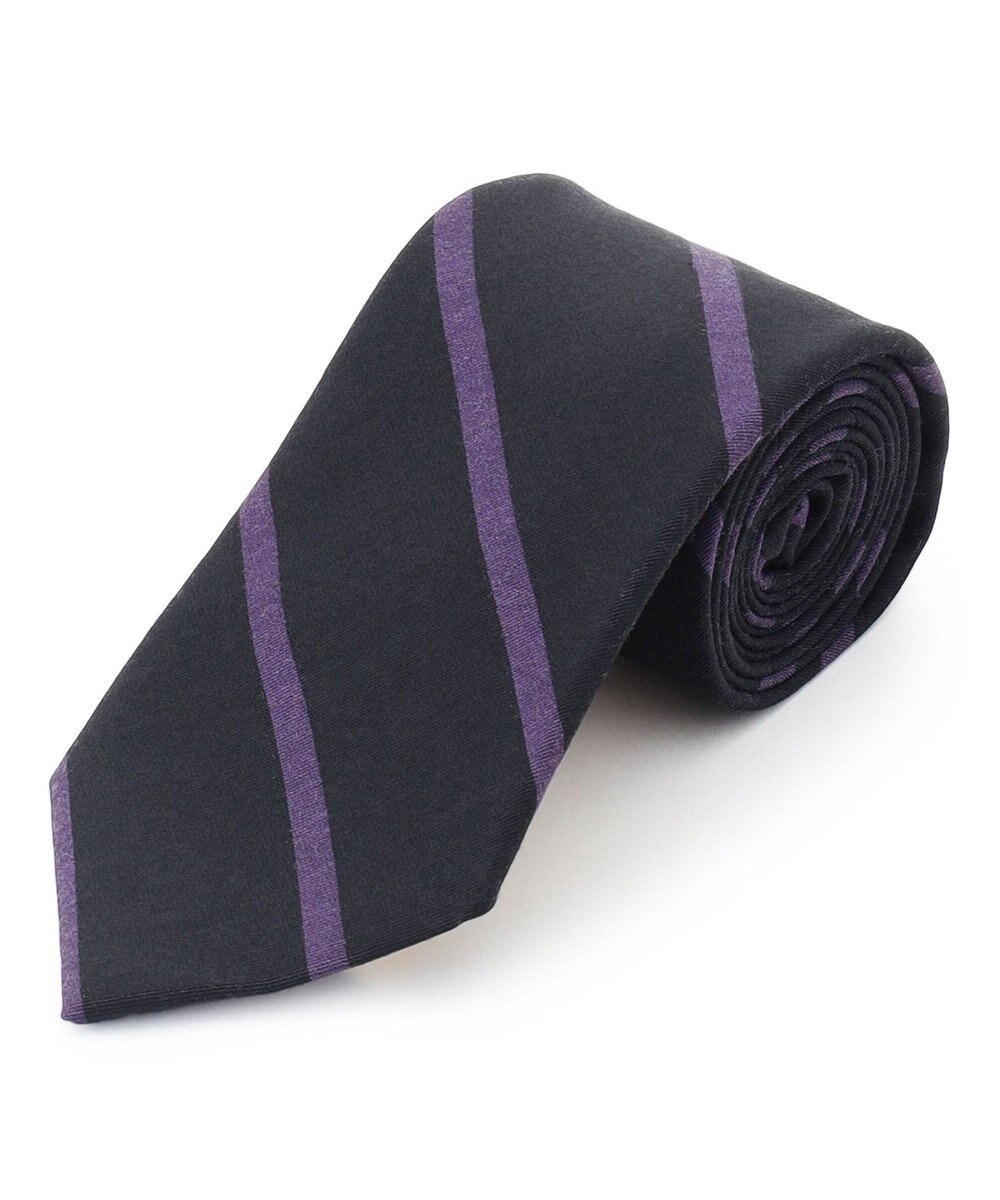 J.PRESS MEN ハンドプリントポプリンレジメンタル ネクタイ 