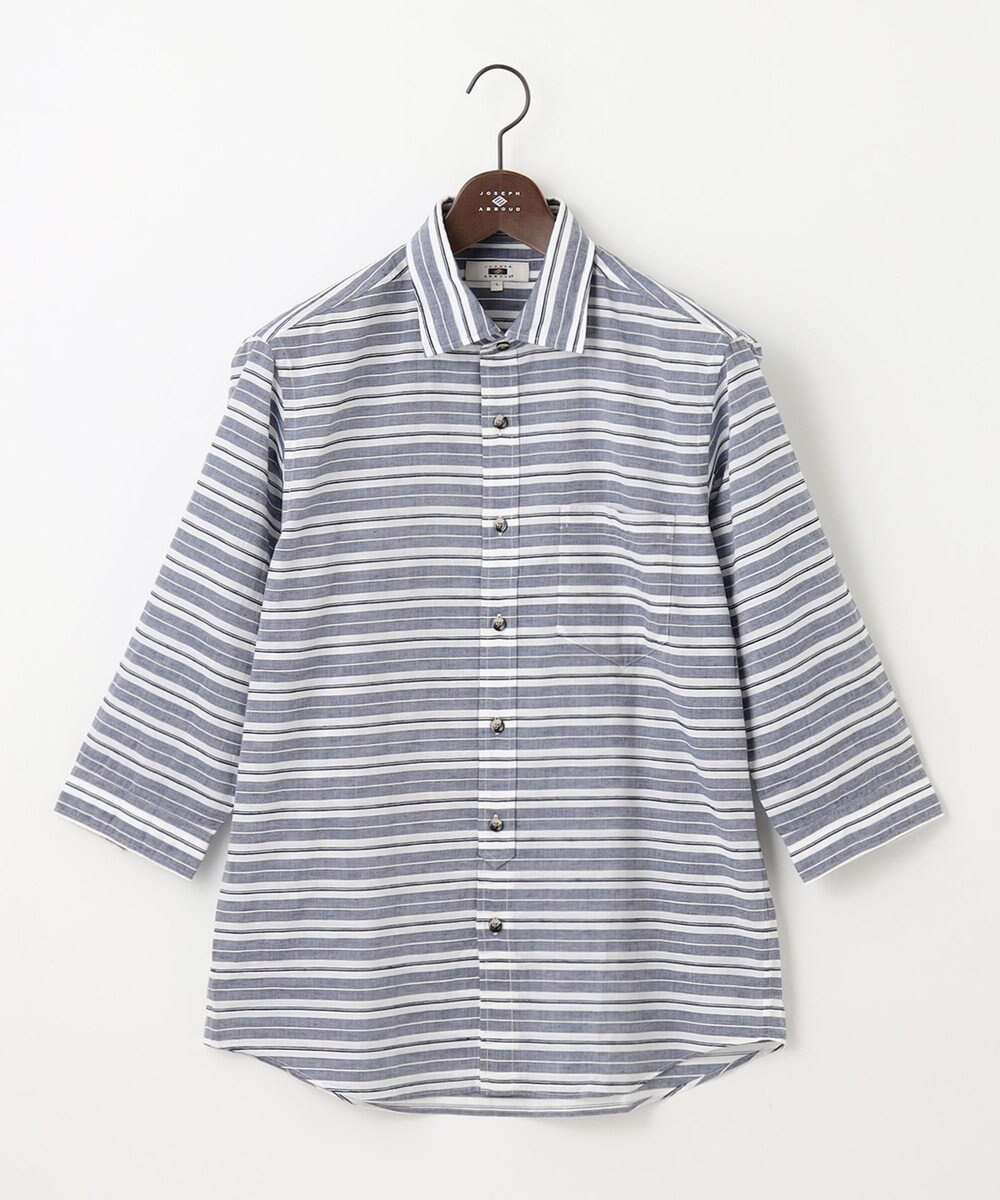 JOSEPH ABBOUD 【清涼感】エアリノマリンボーダーシャツ 