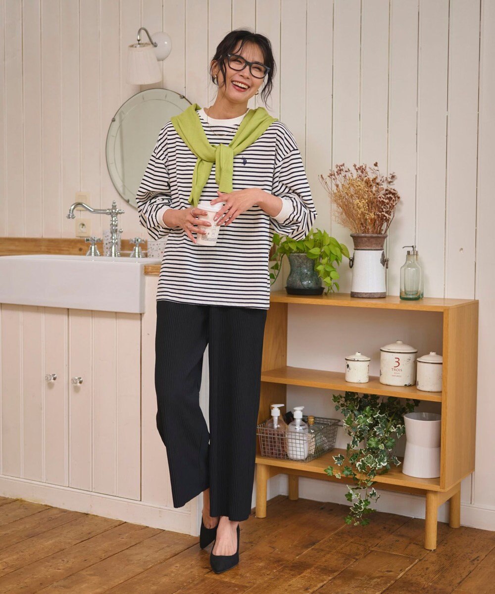 WEGO 【WEB限定/2025年秋冬新作/裾カットOK！自分サイズに調整可能/ウエストゴム/しわになりにくい/】カットプリーツパンツ 