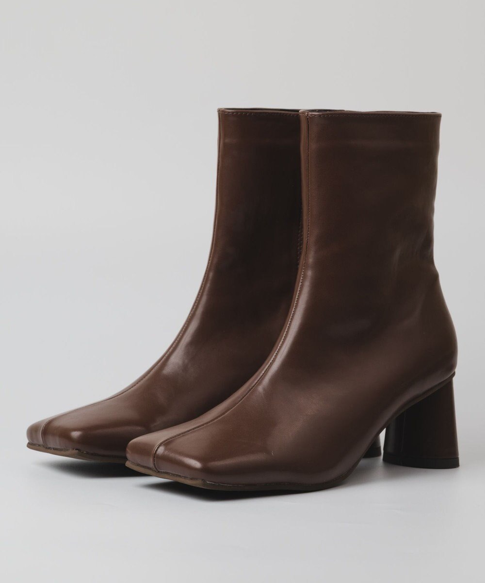 BONTRE 【PRECIEUX JOUET/プレシュウジュエ】ワイドスクエアショートブーツ 