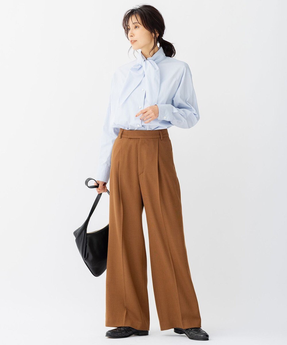 23区 L CANCLINI スカーフ ディテール シャツ 