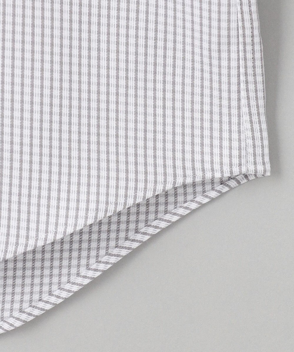 GOTAIRIKU 春夏向け【形態安定】SUMMERPREMIUMPLEATS_ボタンダウン 長袖ドレスシャツ（グレーチェック） 