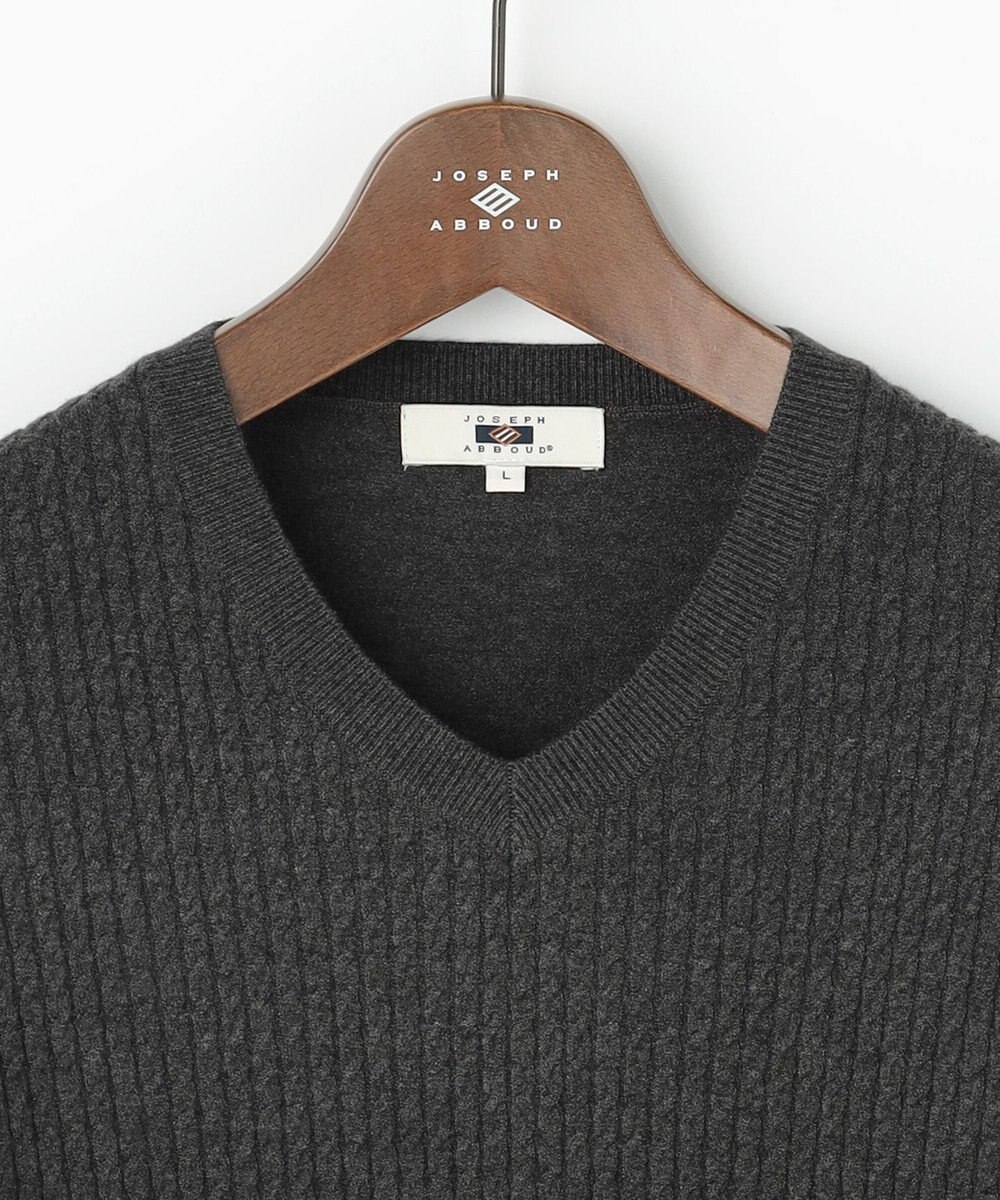 JOSEPH ABBOUD 【チクチクしない/ 3シーズン対応/サスティナブル】SNOWY Vネックセーター 