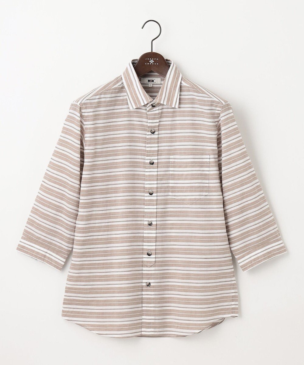 JOSEPH ABBOUD 【清涼感】エアリノマリンボーダーシャツ 