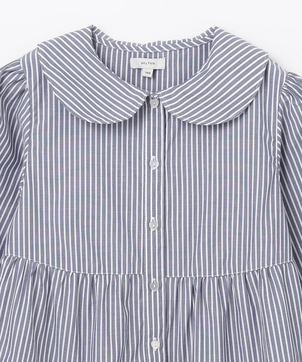 ANY KIDS ストライプ シャツ ワンピース 