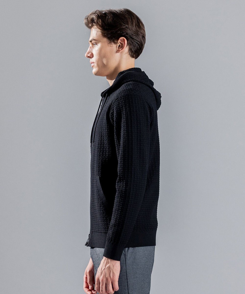 JOSEPH HOMME 【イージーケア】 ヴィスコースリンクス　ジップアップニットパーカー 