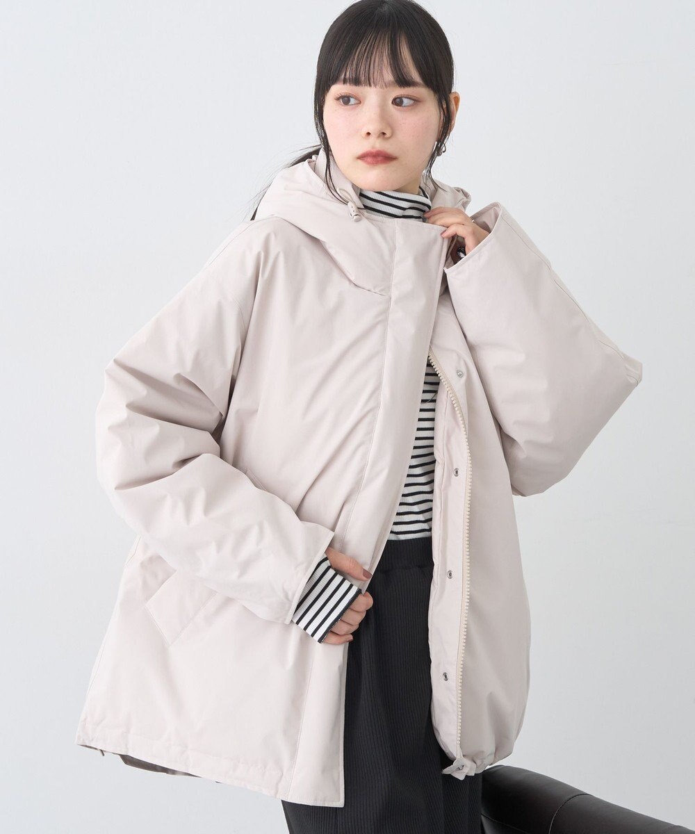 earth music&ecology フーデットパファーコート 