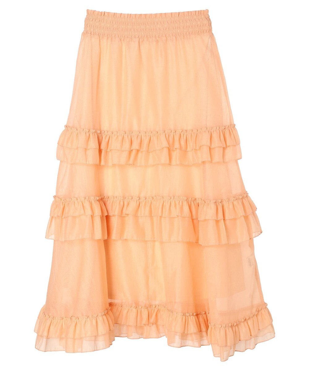 Green Parks ・ＥＬＥＮＣＡＲＥ　ＤＵＥ　シアーフリルティアードスカート 