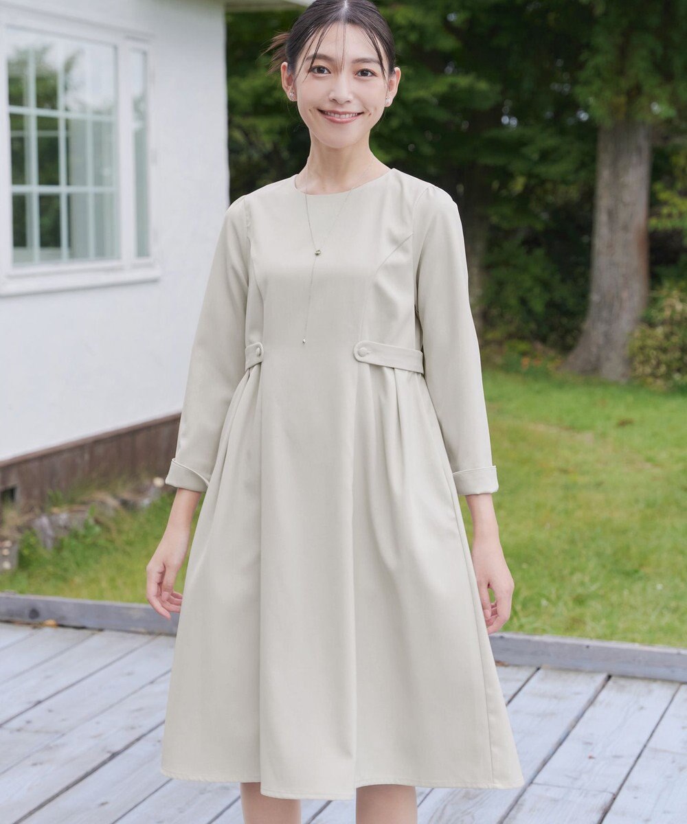 Tiaclasse 【洗える】ウール調Aラインワンピース 