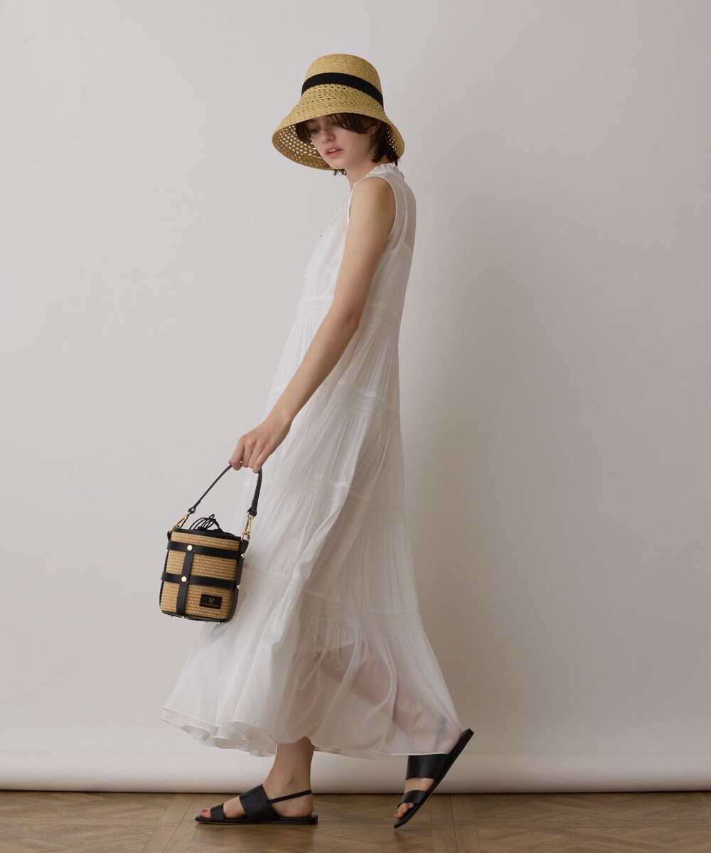 GRACE CONTINENTAL ティアードマキシカフタンワンピース 