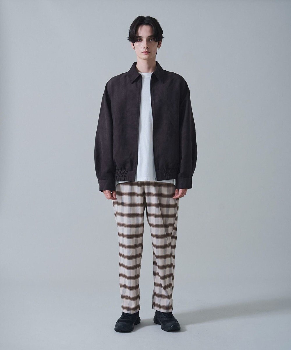 WEGO チェックテーパードスラックス 