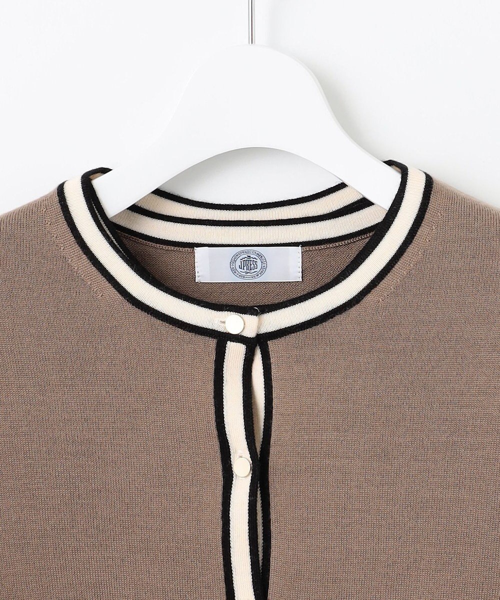 J.PRESS LADIES L 【洗える】トリムツイン ニット 
