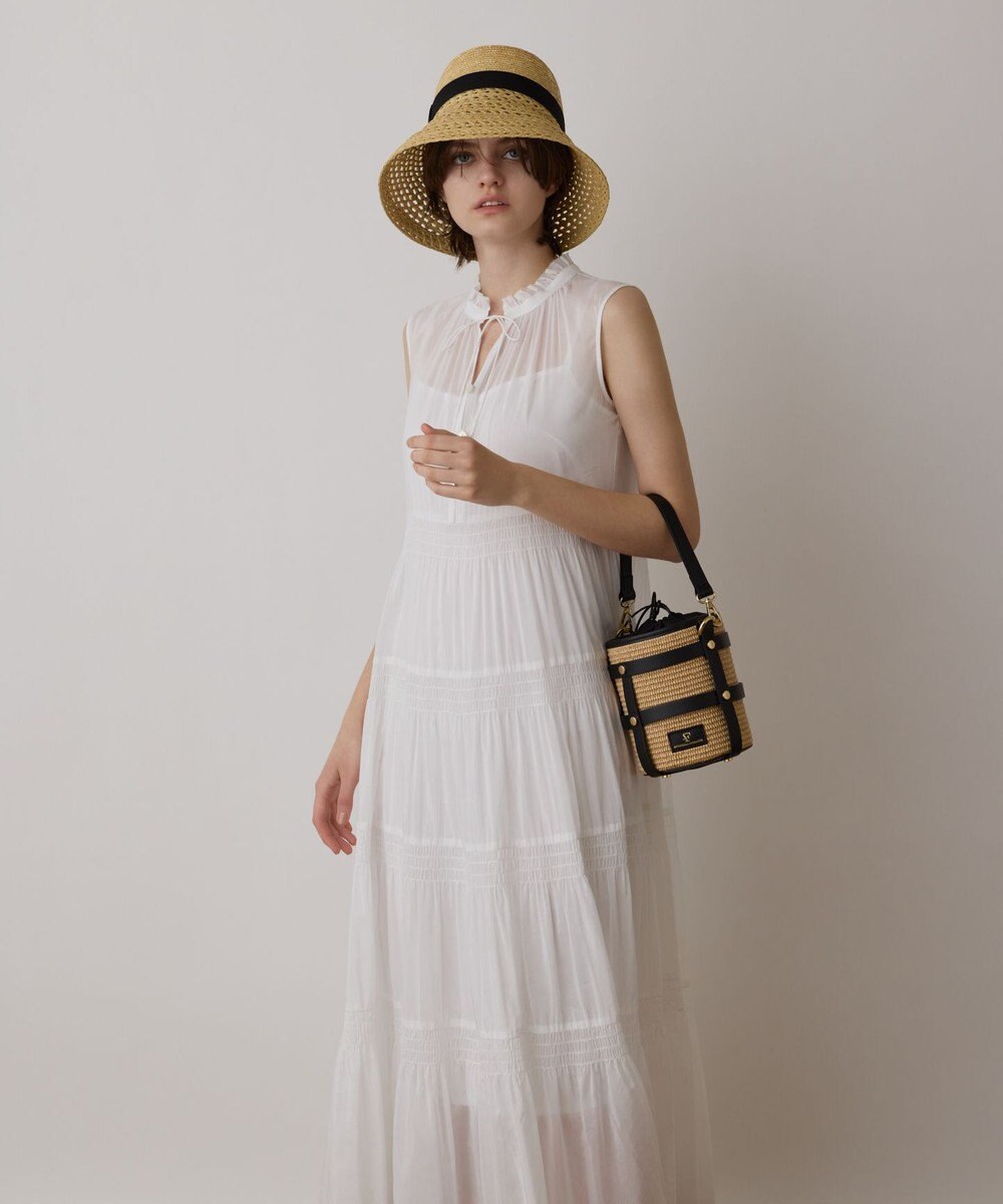 GRACE CONTINENTAL ティアードマキシカフタンワンピース 