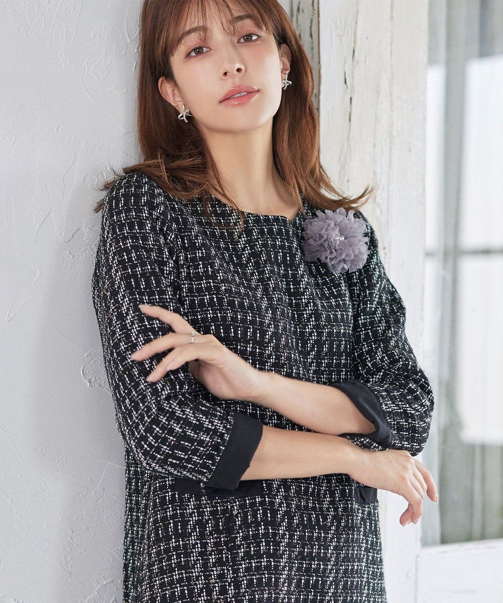 Tiaclasse チュールフラワーコサージュ 