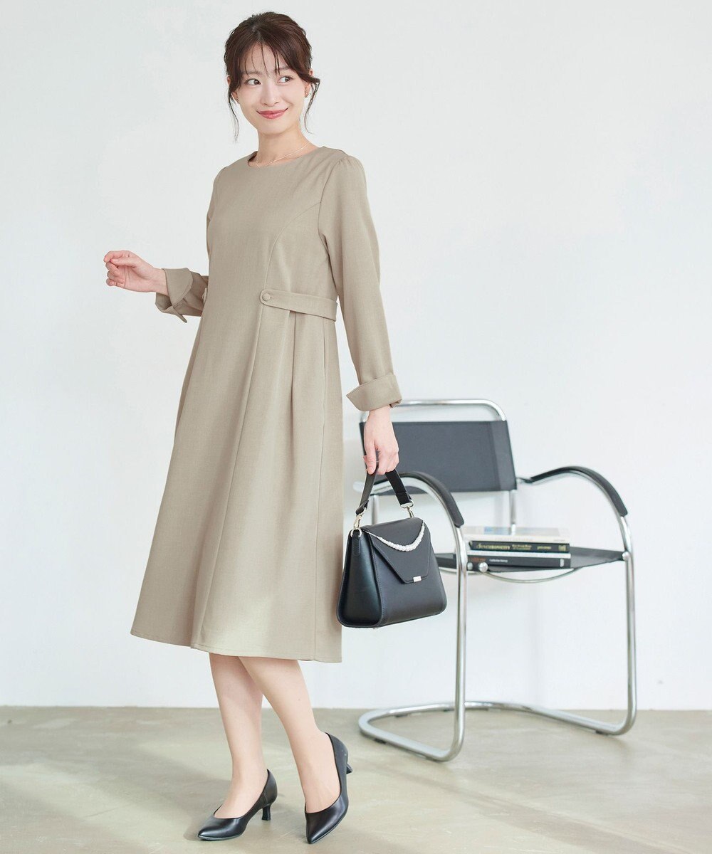 Tiaclasse 【洗える】ウール調Aラインワンピース 