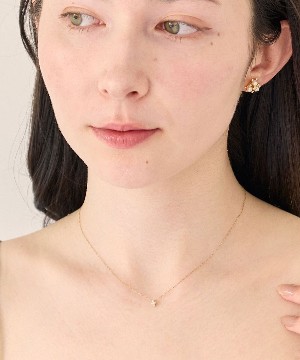 Phoebe 〈金属アレルギー対応〉ミニパールクラスターネックレス　小粒パール 